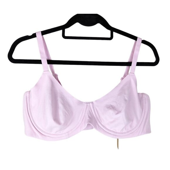 NEW Skims Women's Pink Smoothing Wired Intimates Balconette Demi Bra 42B - Picture 1 of 7